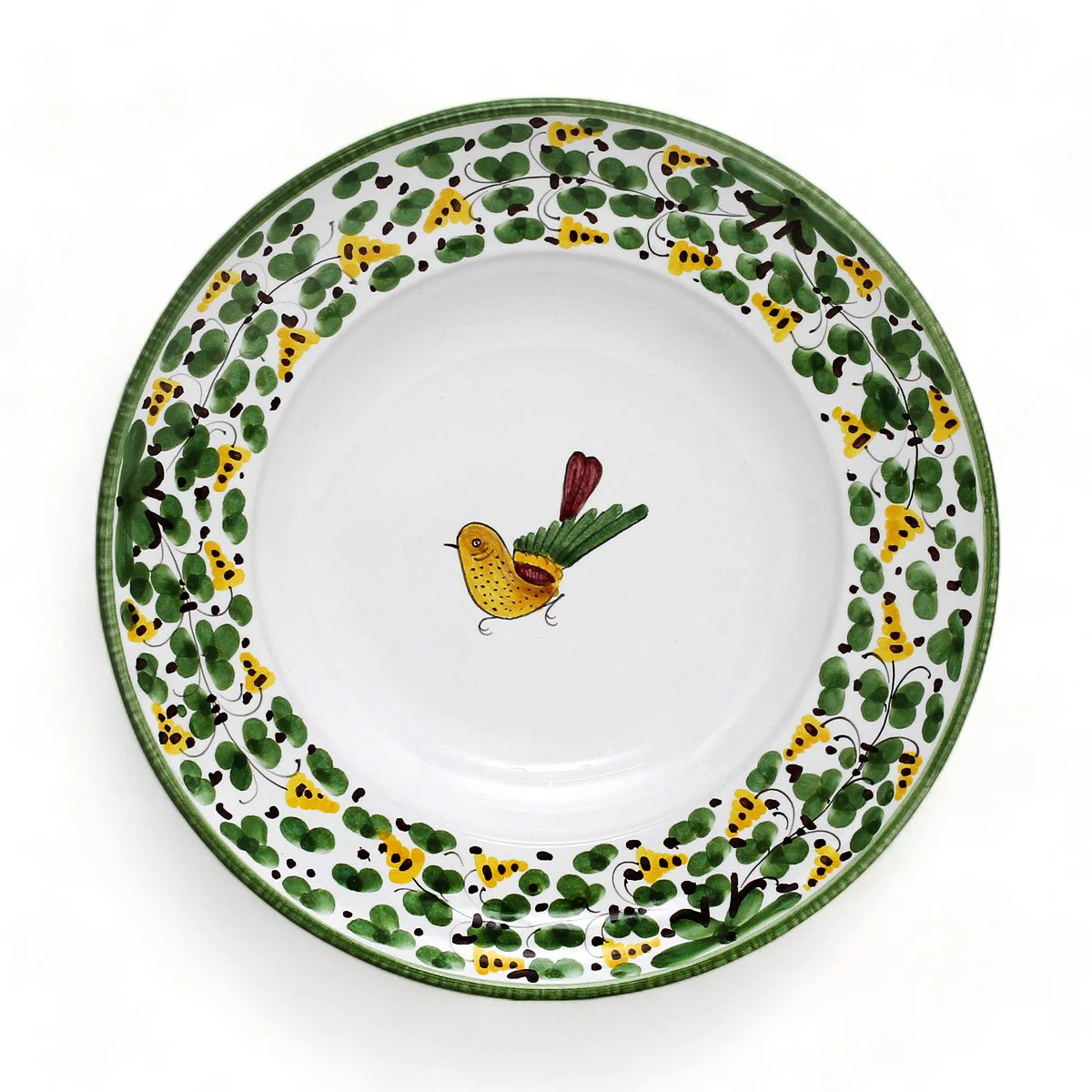 ARABESCO VERDE DERUTA: Pasta Soup Rimmed Plate - Image 3