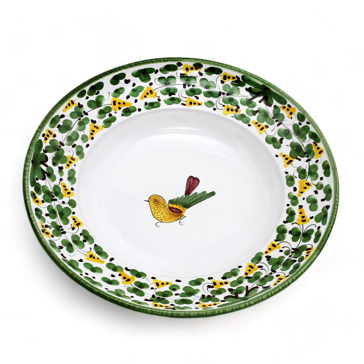 ARABESCO VERDE DERUTA: Pasta Soup Rimmed Plate - Image 4