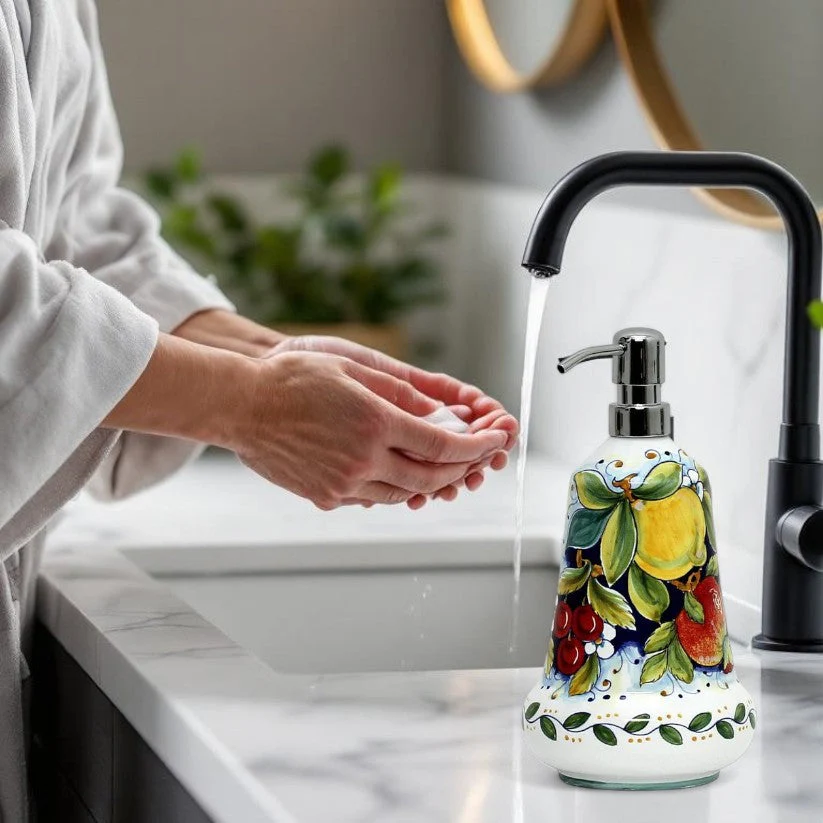 DERUTA FRUTTA: Liquid Soap/Lotion Dispenser with Chrome Pump (Large 26 OZ) - Image 4