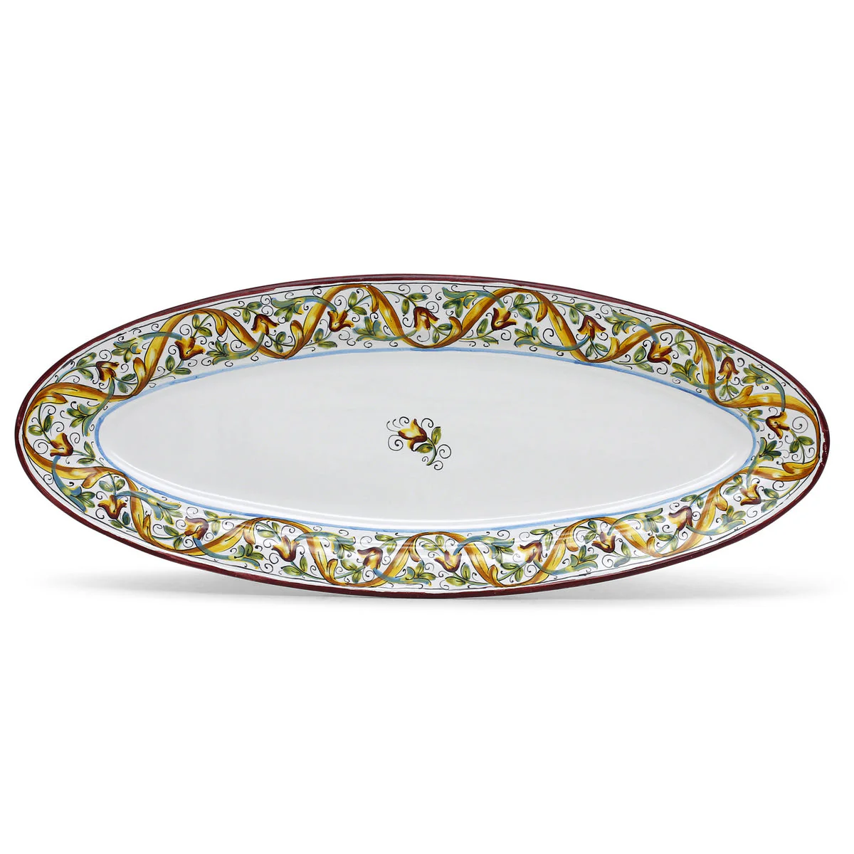DERUTA PRIMAVERA: Fish/Hors d'Oeuvres Oval Narrow Platter - Image 2