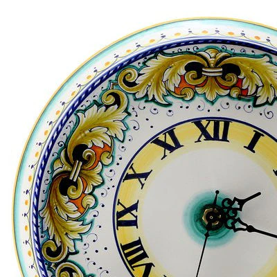 DERUTA VARIO: Round Wall Clock Dec Foglie Verdi - Image 3