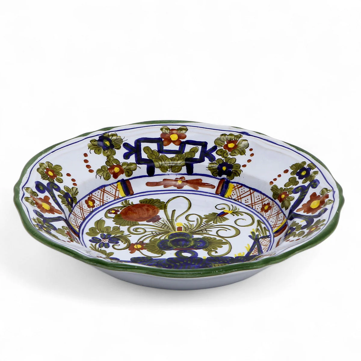 FAENZA-CARNATION: Pasta/Soup Scalloped Rimmed Bowl Plate - Image 4