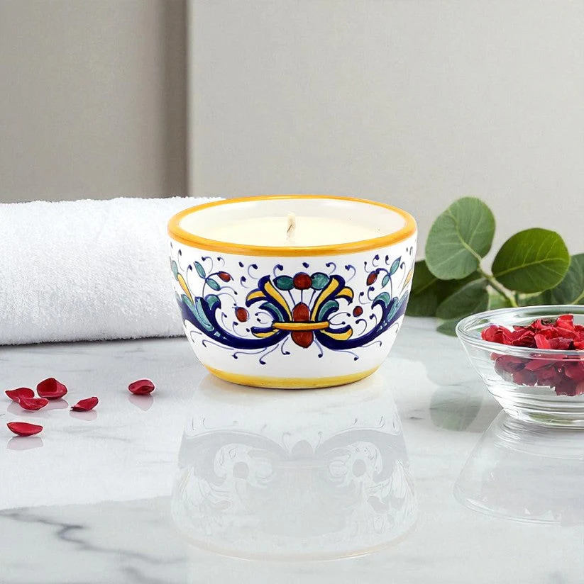DERUTA CANDLES: Jar Candle with lid ~ Ricco Deruta Design - Image 2