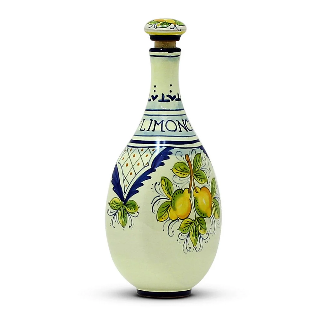 LIMONCELLO: Bottle for Limoncello with Stopper Blue design (Limoncello liquor not included) - Image 2
