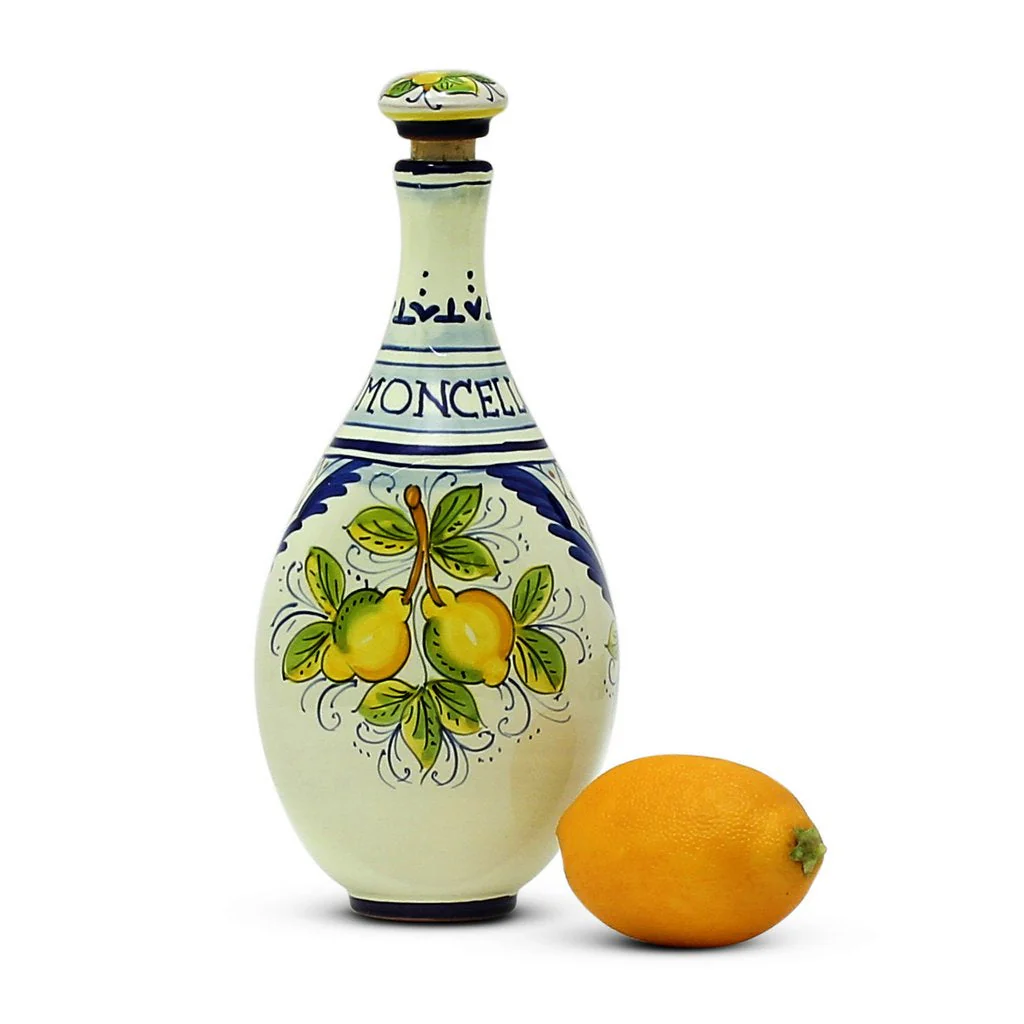 LIMONCELLO: Bottle for Limoncello with Stopper Blue design (Limoncello liquor not included) - Image 3