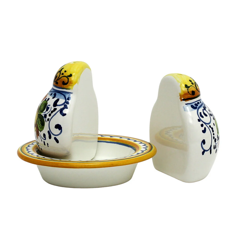 LIMONCINI: 'The Better Half' Salt and Pepper set with tray/saucer - Image 3