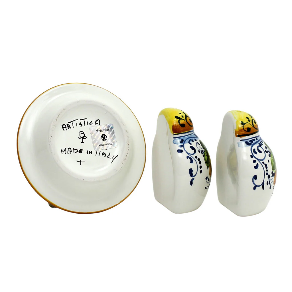 LIMONCINI: 'The Better Half' Salt and Pepper set with tray/saucer - Image 7