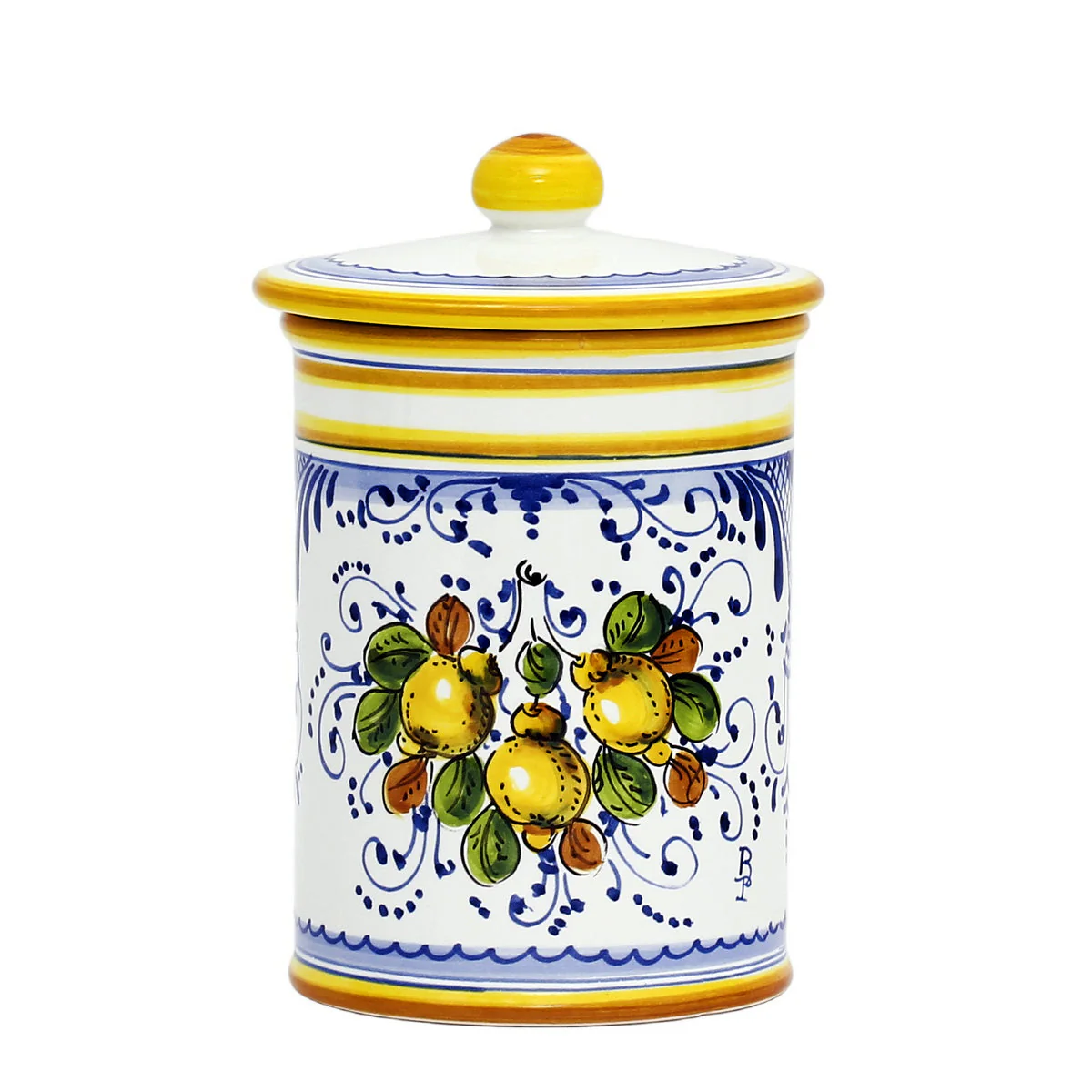 LIMONCINI: Tuscan Canister 'CAFFE' (Coffee) lemon design - Image 2