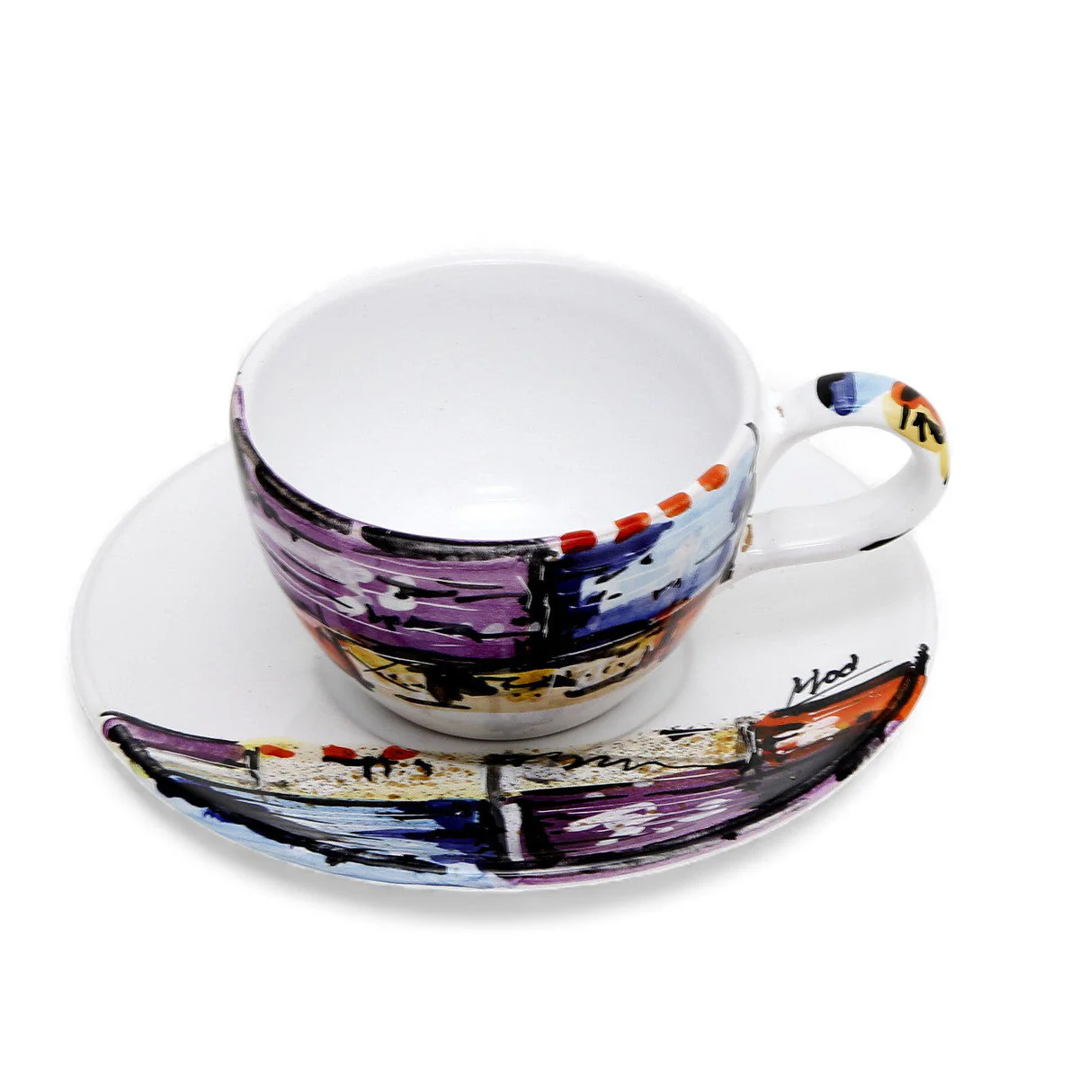 MODERNA: Coffee/Tea Cup and Saucer - Crisalide Design by L. Centinaro - Image 5