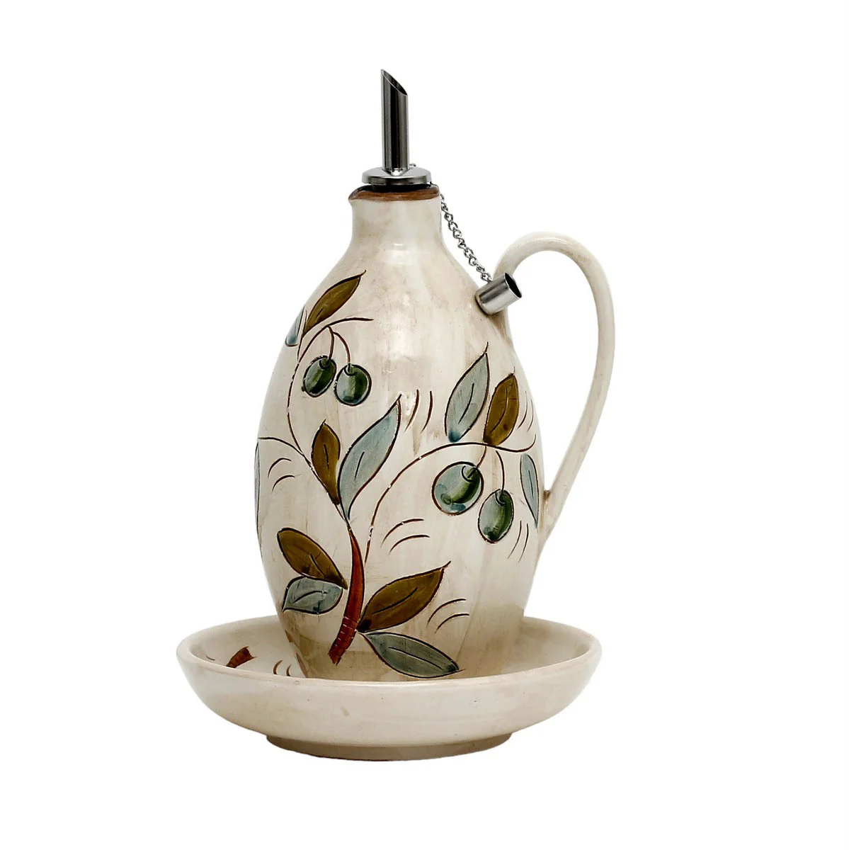 OLIVE COLORI: Olive Oil Bottle Dispenser + Saucer/Dipping Bowl - Image 5