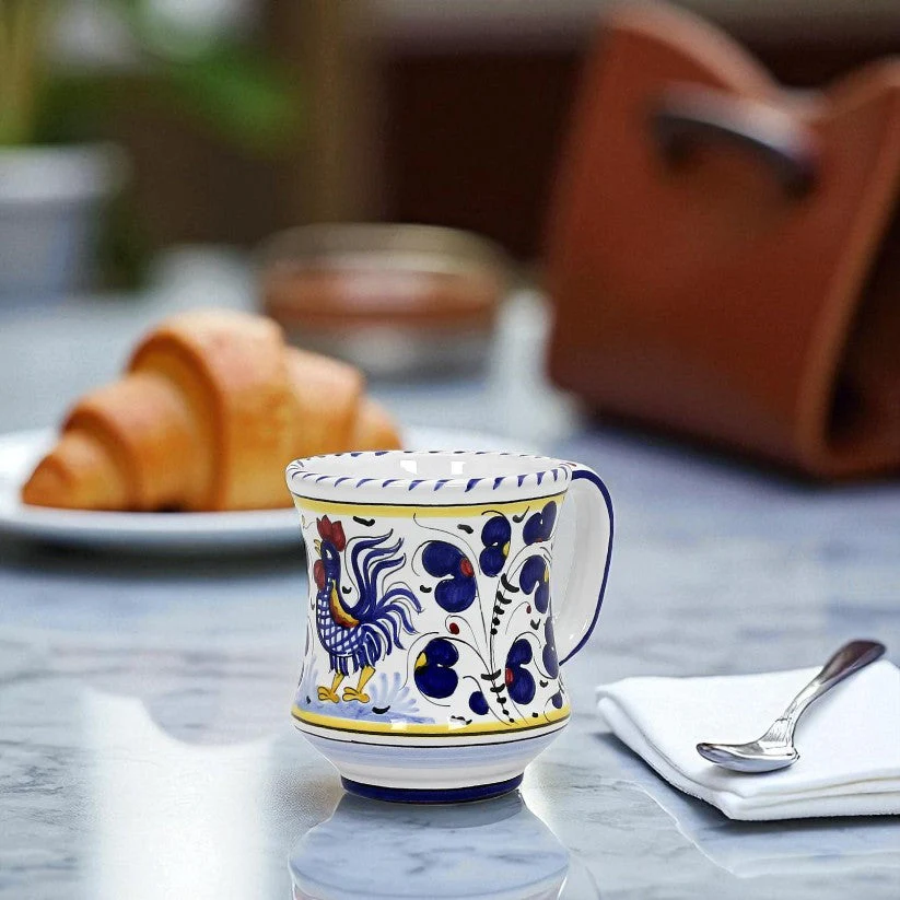 ORVIETO BLUE ROOSTER: Concave Deluxe Mug (12 Oz.) - Image 2