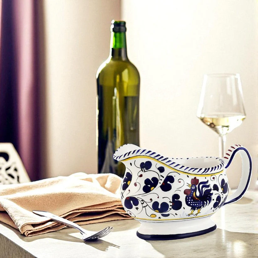 ORVIETO BLUE ROOSTER: Gravy Sauce boat - Image 2
