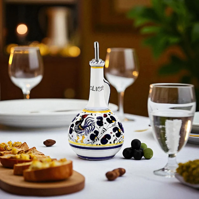 ORVIETO BLUE ROOSTER: Olive Oil Bottle  Dispenser Deluxe - Image 9
