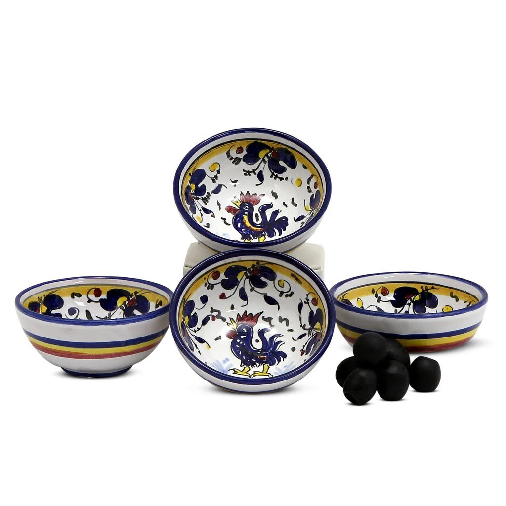 ORVIETO BLUE ROOSTER: Dipping/Condiment Small Bowl (1 Cup) - Image 4