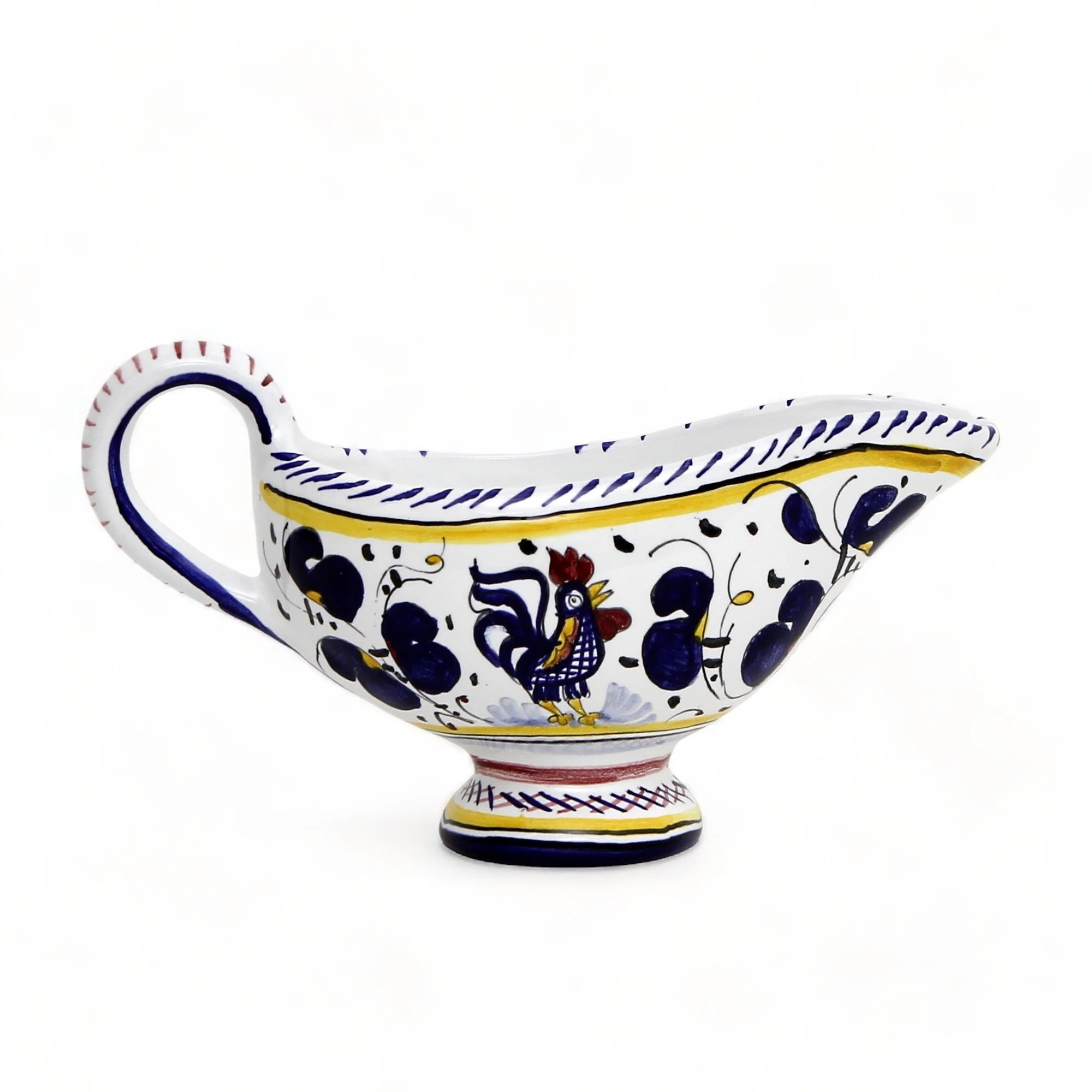 ORVIETO BLUE ROOSTER: Gravy Sauce Boat - Image 2
