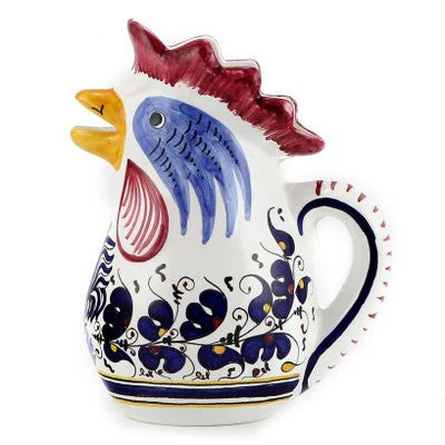 ORVIETO BLUE ROOSTER: Rooster of Fortune Pitcher (1 Liter 34 Oz 1 Qt) - Image 3