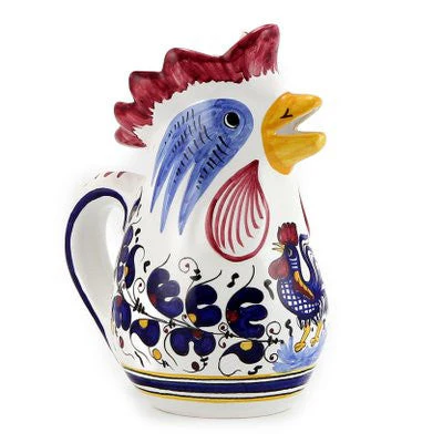 ORVIETO BLUE ROOSTER: Rooster of Fortune Pitcher (1 Liter 34 Oz 1 Qt) - Image 4