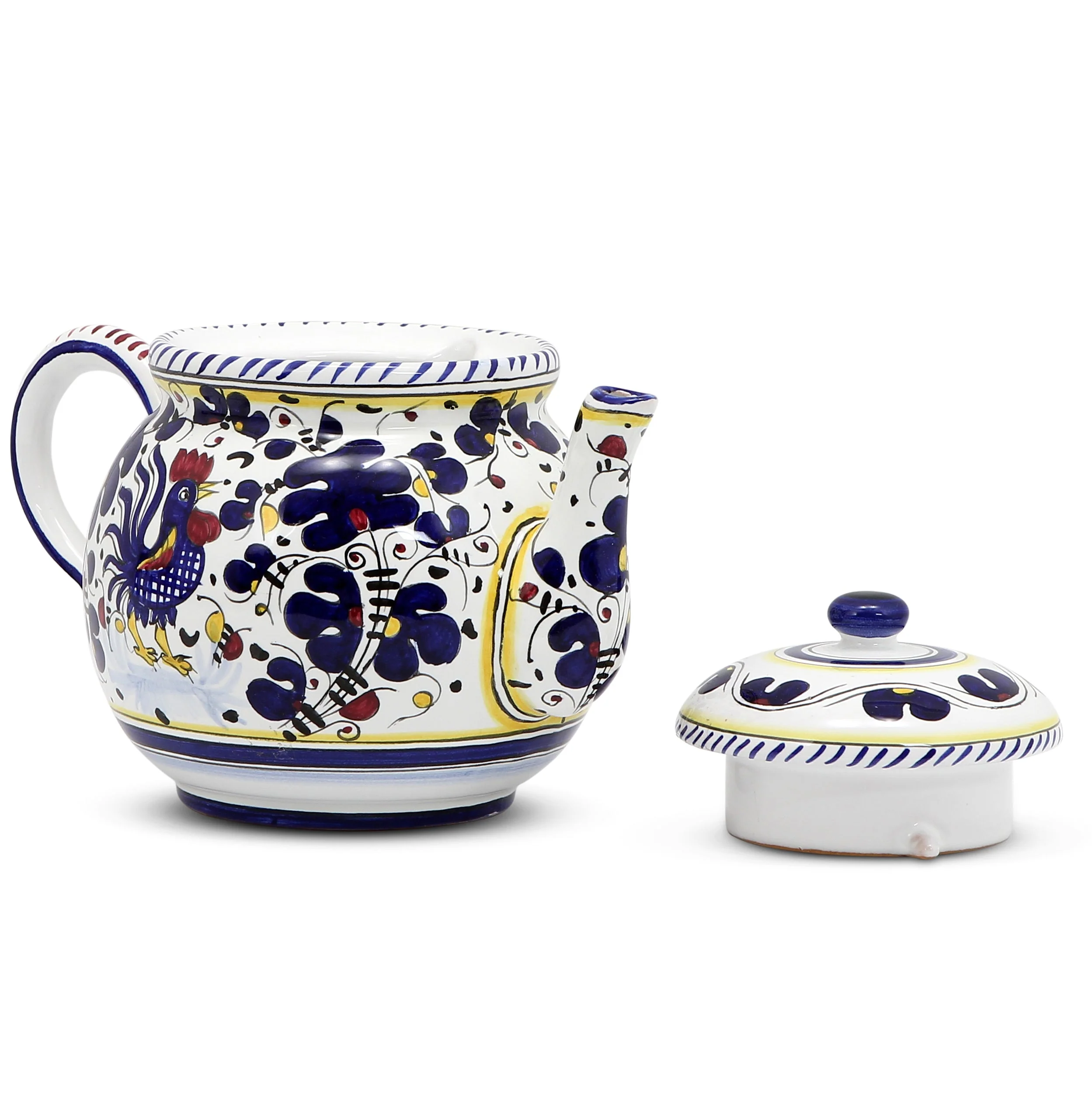ORVIETO BLUE ROOSTER: Teapot (6 Cups - 48 Fl Oz - 1.4 Liter) - Image 3