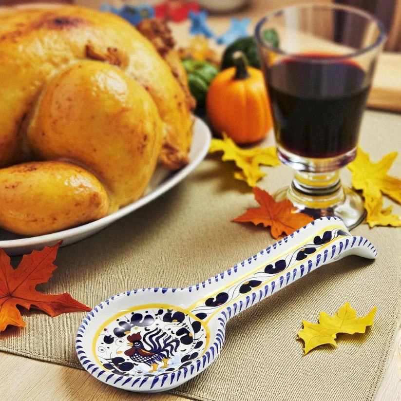 ORVIETO BLUE ROOSTER: Spoon Rest Deluxe - Image 2