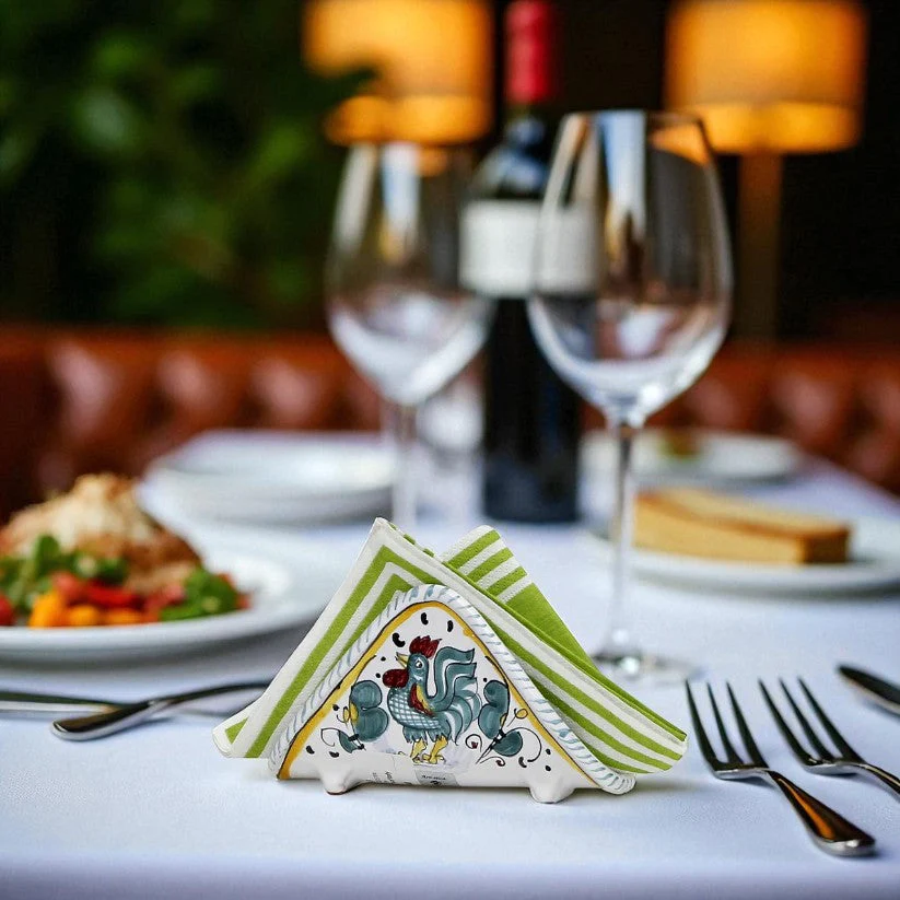 ORVIETO GREEN ROOSTER: Napkin Holder - Image 4