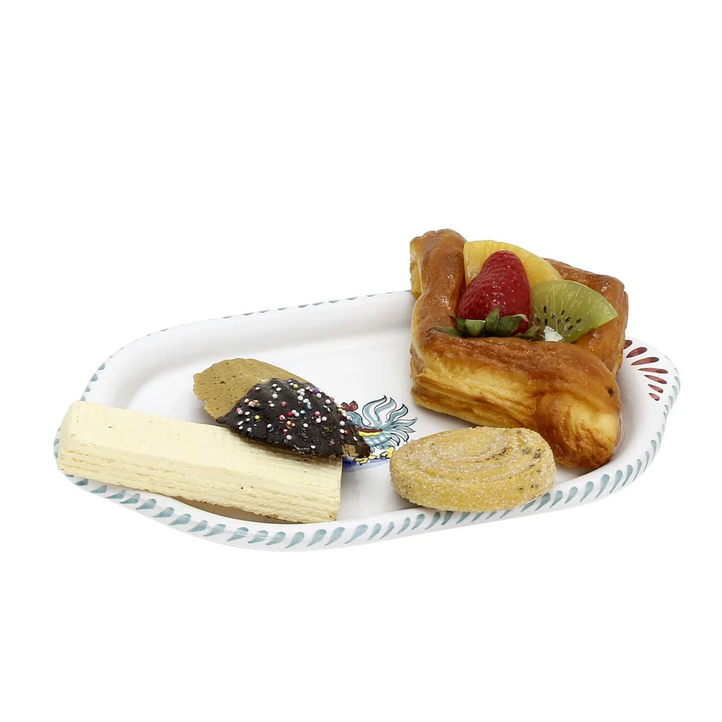 ORVIETO GREEN ROOSTER: Oval/Oblong Small Tray - Image 5