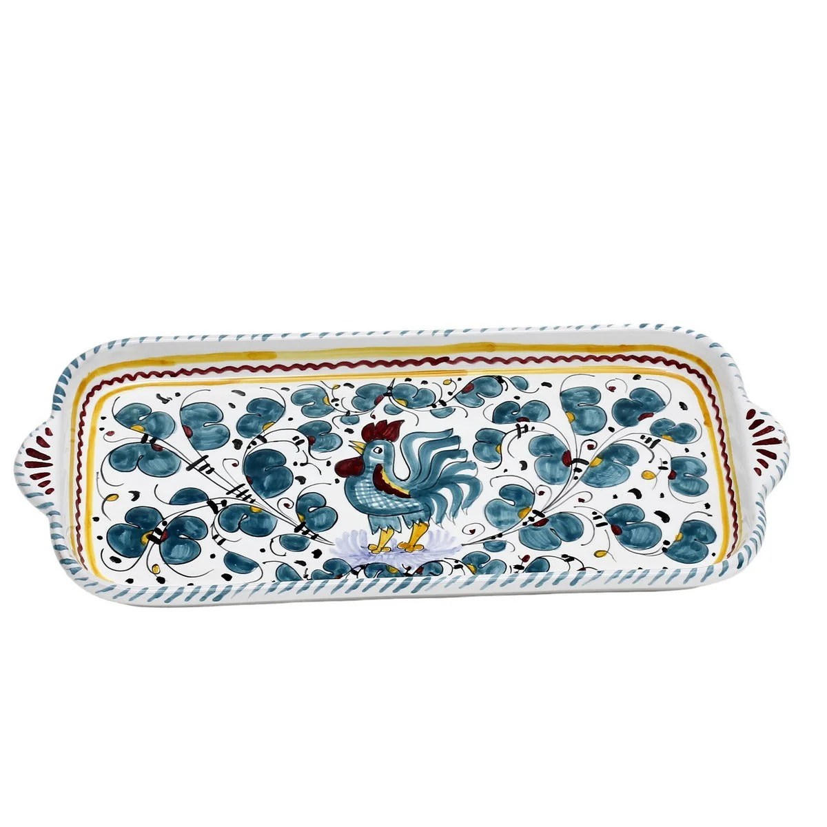 ORVIETO GREEN ROOSTER: Rectangular Tray - Image 7