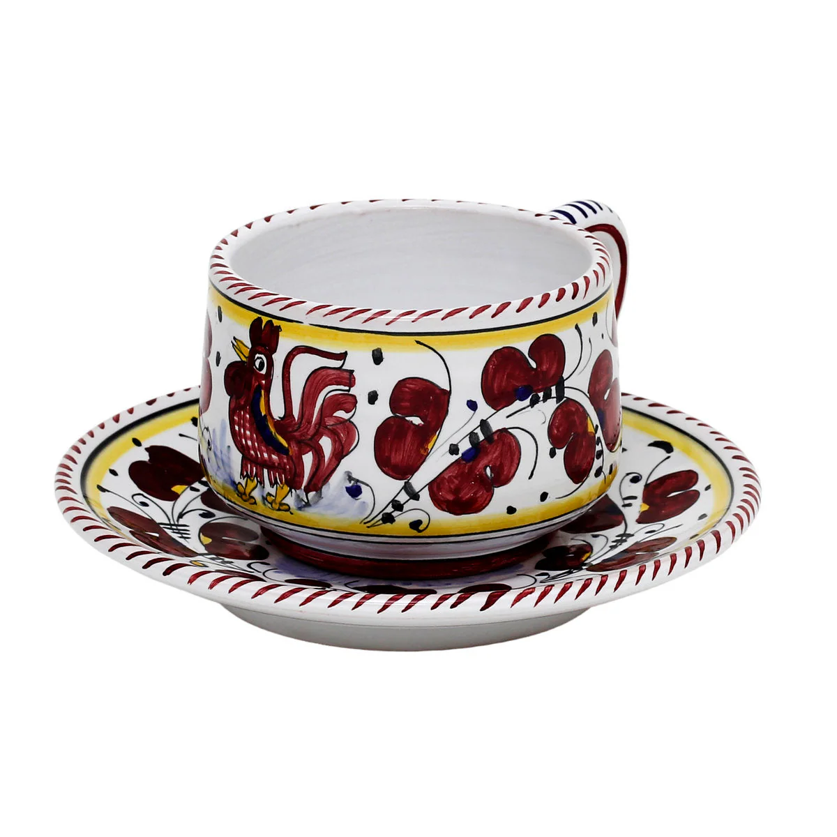 ORVIETO RED ROOSTER: Cup and Saucer - Image 4