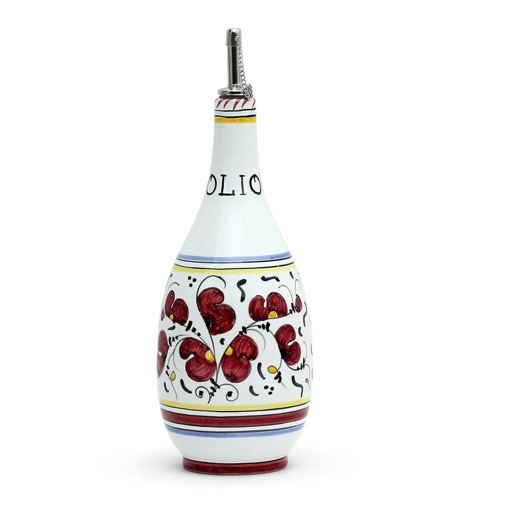 ORVIETO RED ROOSTER: Olive Oil Slim Bottle Dispenser