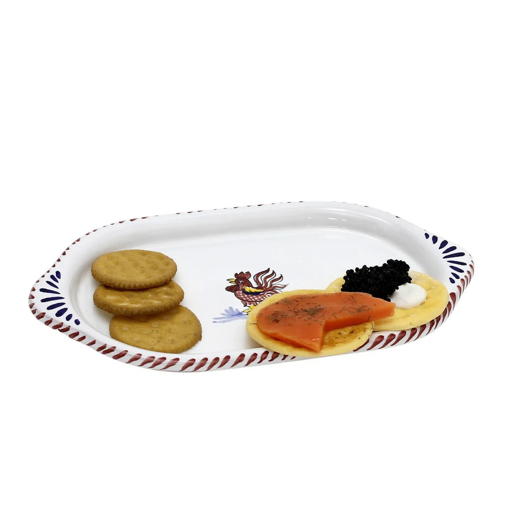 ORVIETO RED ROOSTER: Oval/Oblong Small Tray - Image 5