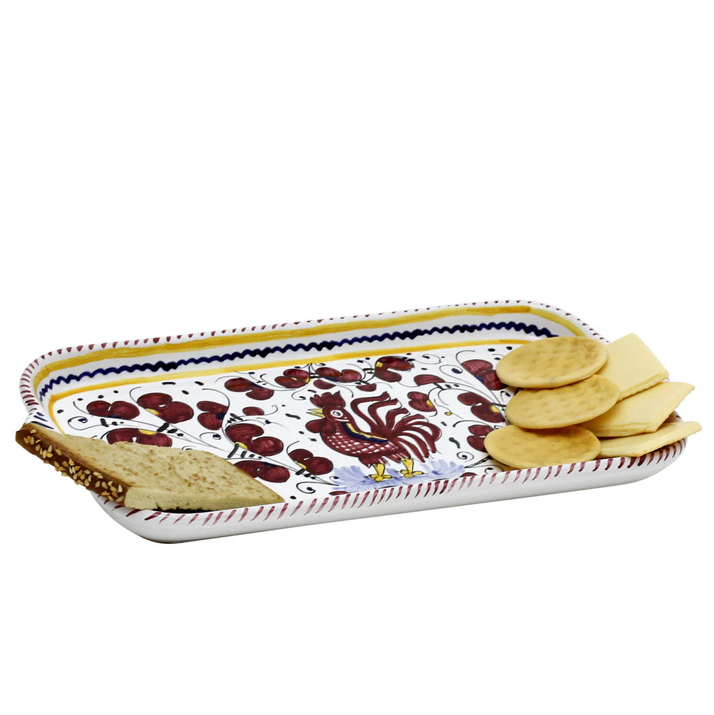ORVIETO RED ROOSTER: Rectangular Tray - Image 3