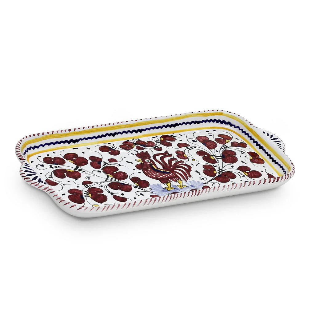 ORVIETO RED ROOSTER: Rectangular Tray - Image 4