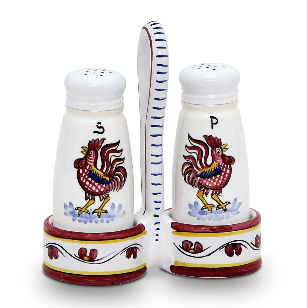 ORVIETO RED ROOSTER: Salt and Pepper Cruet - Image 3