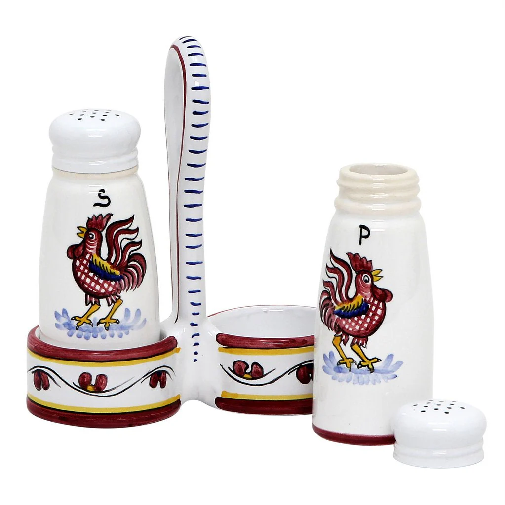 ORVIETO RED ROOSTER: Salt and Pepper Cruet - Image 4