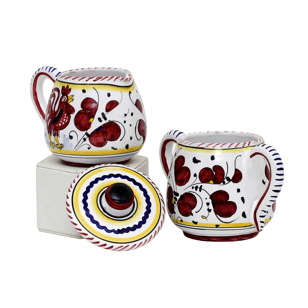 ORVIETO RED ROOSTER: Sugar and Creamer - Image 2