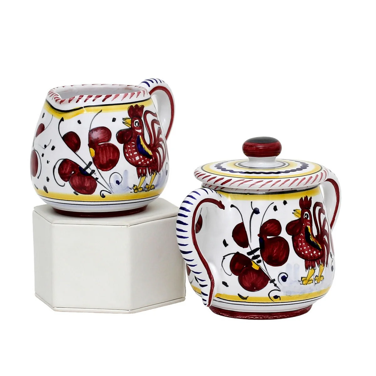 ORVIETO RED ROOSTER: Sugar and Creamer - Image 3