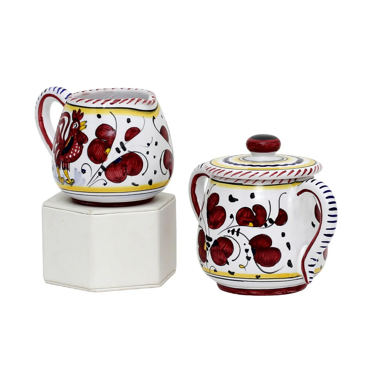 ORVIETO RED ROOSTER: Sugar and Creamer - Image 4