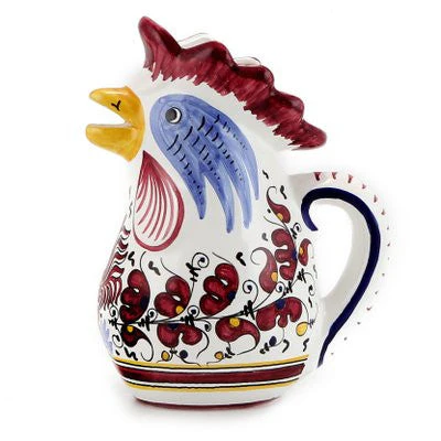 ORVIETO RED ROOSTER: Rooster of Fortune Pitcher (1 Liter 34 Oz 1 Qt) - Image 3