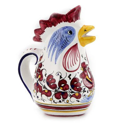 ORVIETO RED ROOSTER: Rooster of Fortune Pitcher (1 Liter 34 Oz 1 Qt) - Image 4