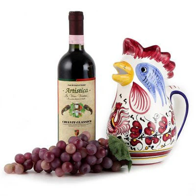 ORVIETO RED ROOSTER: Rooster of Fortune Pitcher (1 Liter 34 Oz 1 Qt) - Image 5