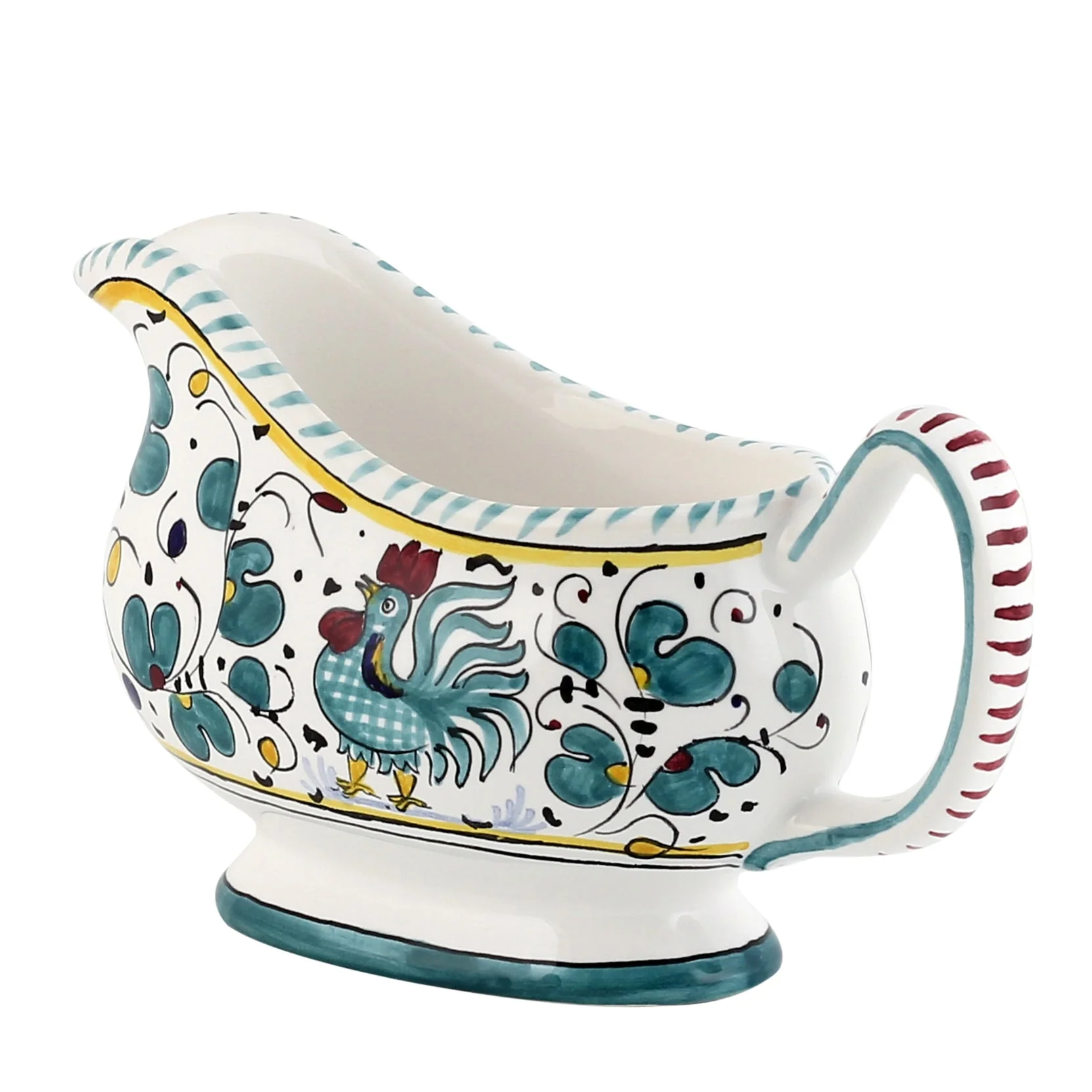 ORVIETO GREEN ROOSTER: Gravy Sauce boat - Image 3