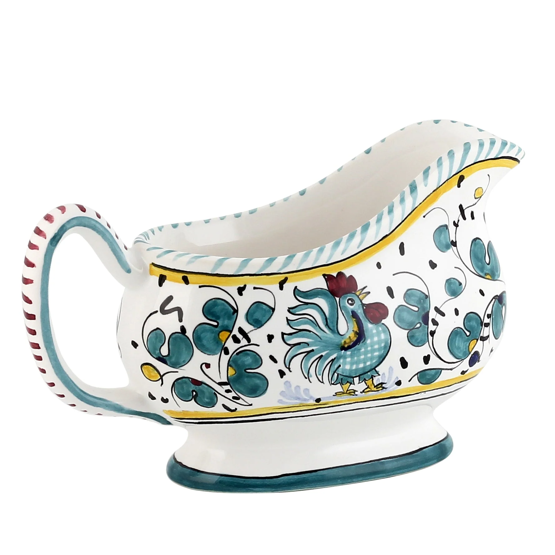ORVIETO GREEN ROOSTER: Gravy Sauce boat - Image 4