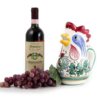 ORVIETO GREEN ROOSTER: Rooster of Fortune pitcher (1 Liter 34 Oz 1 Qt) - Image 7