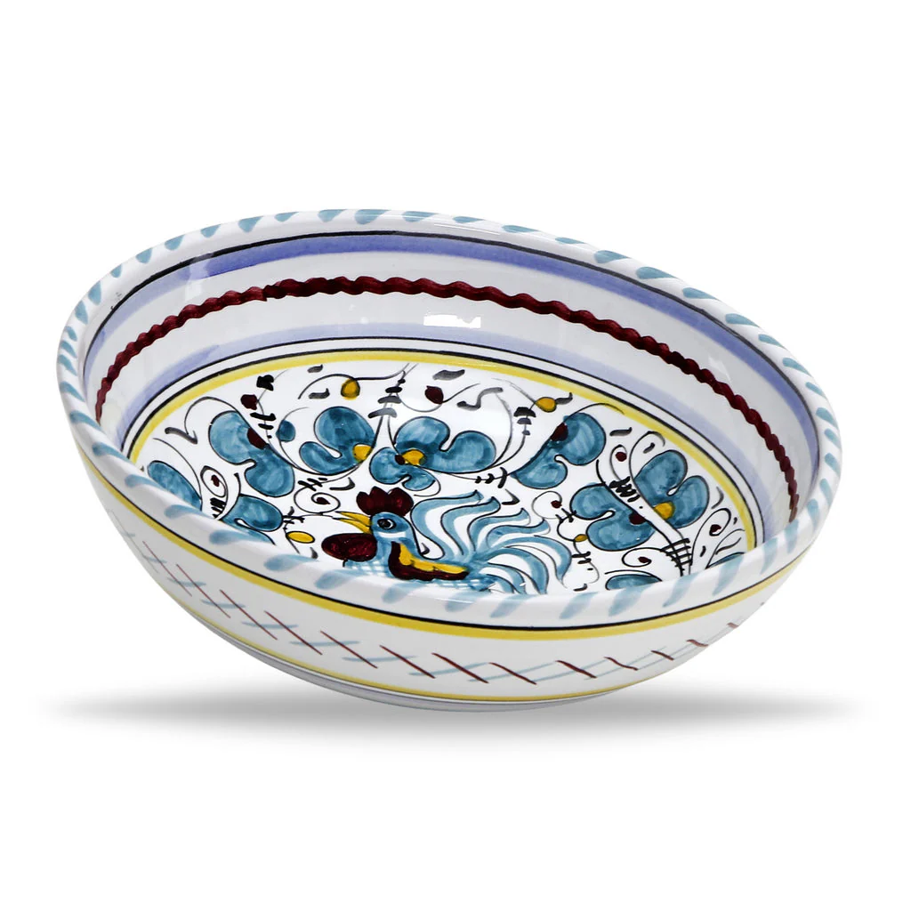 ORVIETO GREEN ROOSTER: Coupe Pasta/Soup Bowl - Image 4
