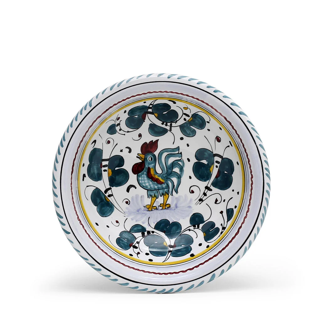 ORVIETO GREEN ROOSTER: Salad Cereal Bowl - Image 3