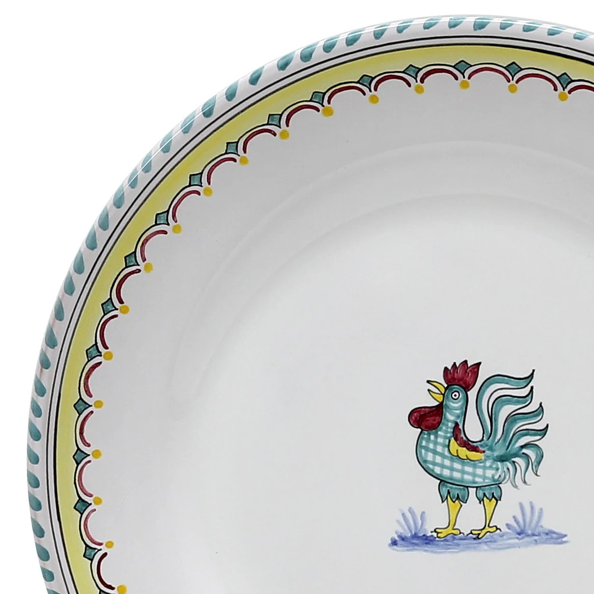 ORVIETO GREEN ROOSTER SIMPLE: Dinner Plate - Image 3