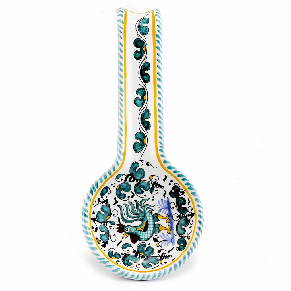 ORVIETO GREEN ROOSTER: Spoon Rest Deluxe - Image 3