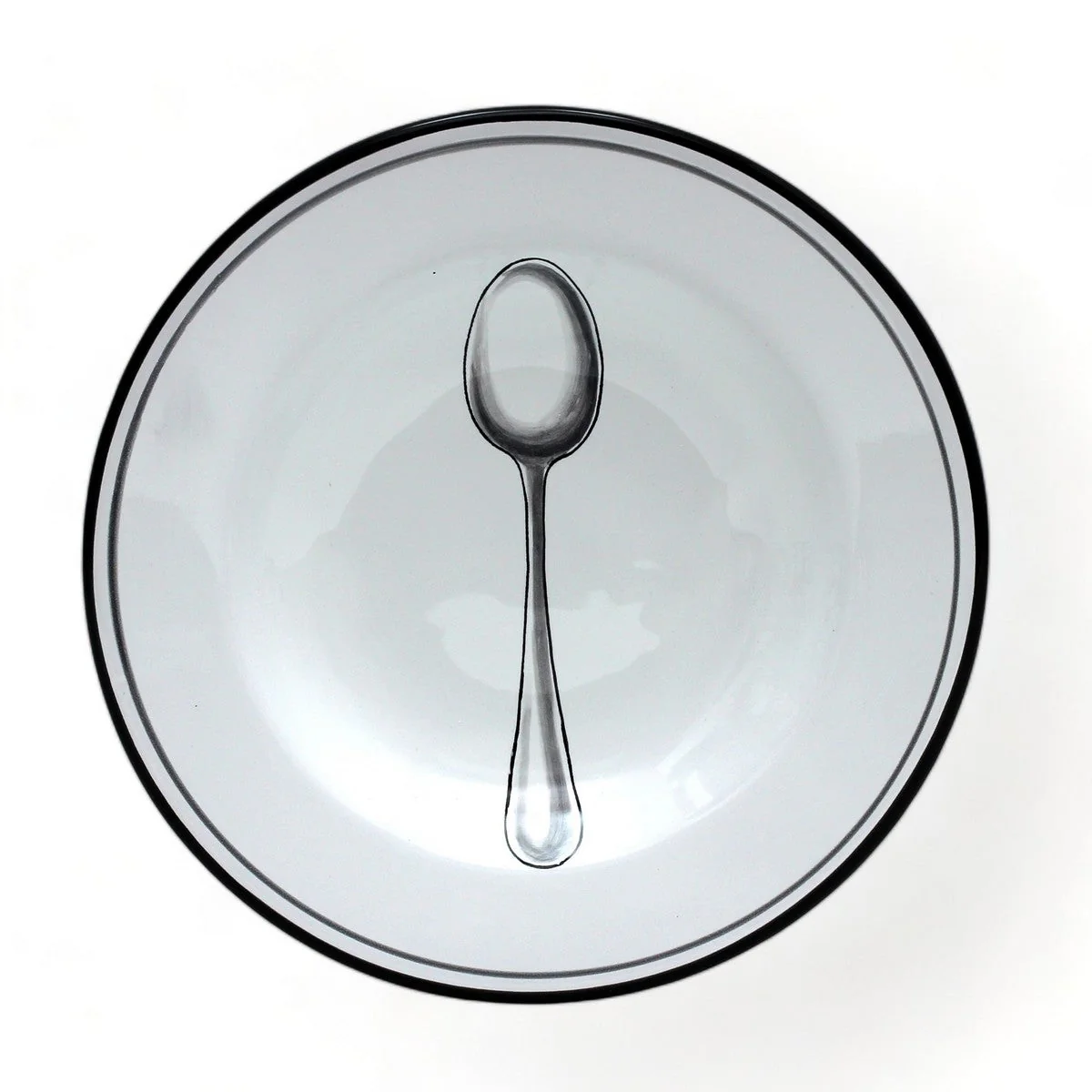 POSATA NERO: Pasta/Soup Rimmed Bowl Plate - Image 2