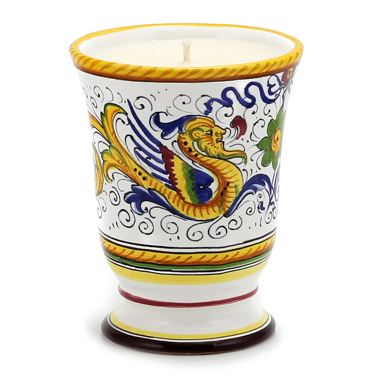 DERUTA CANDLES: Bell Cup Candle ~ Deruta Raffaellesco  Design - Image 3