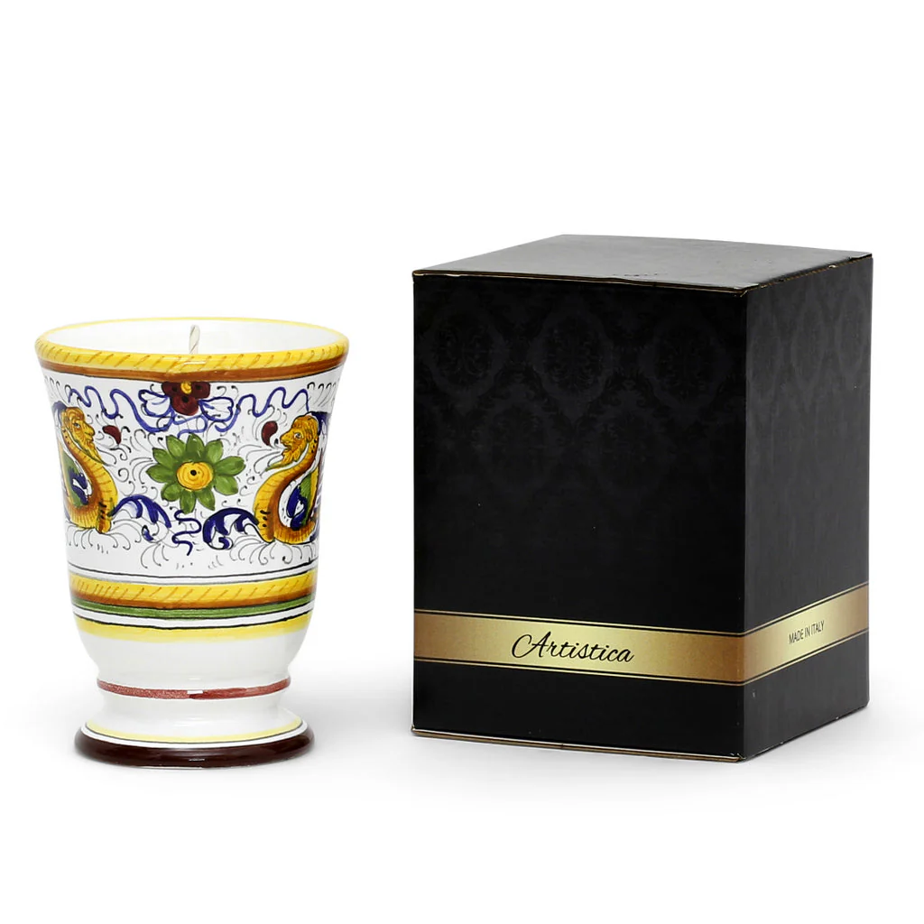 DERUTA CANDLES: Bell Cup Candle ~ Deruta Raffaellesco  Design - Image 7