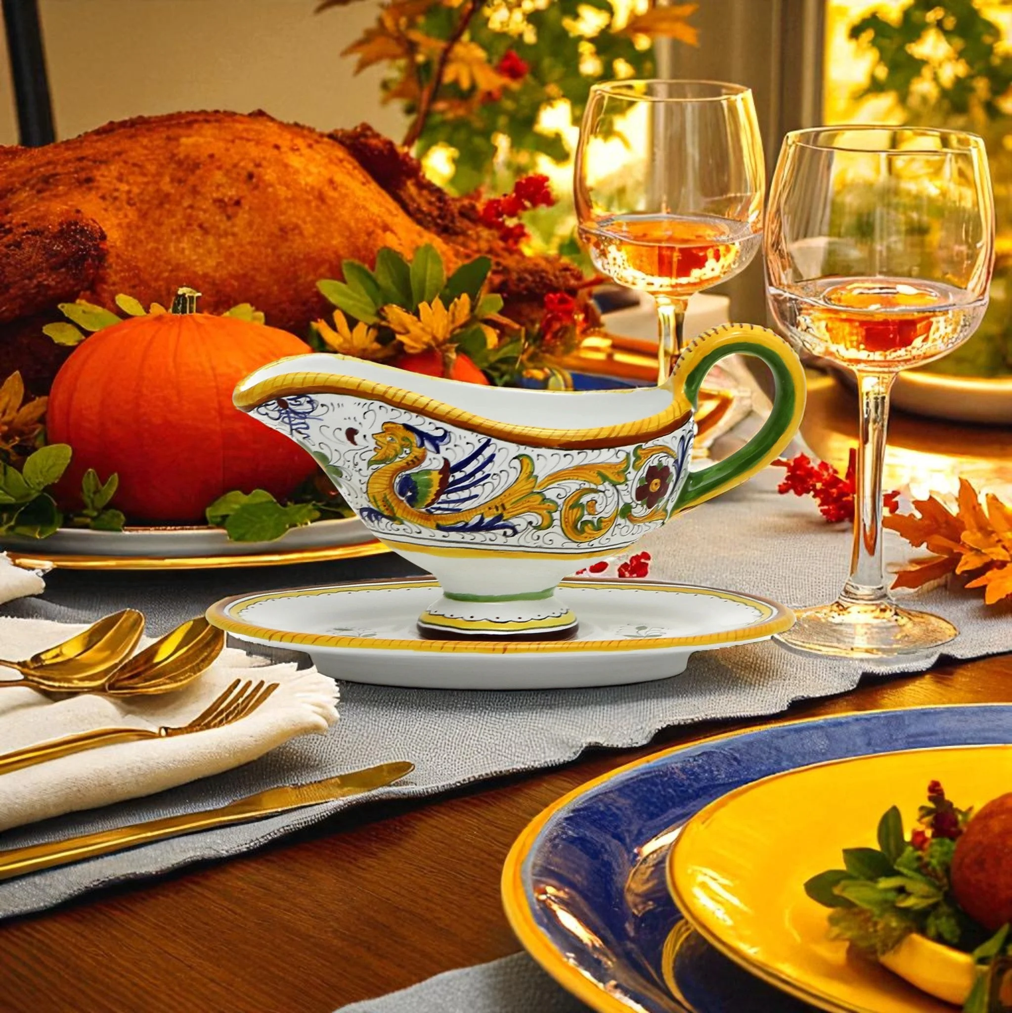 RAFFAELLESCO DELUXE: Gravy Sauce Boat with Tray - Image 2